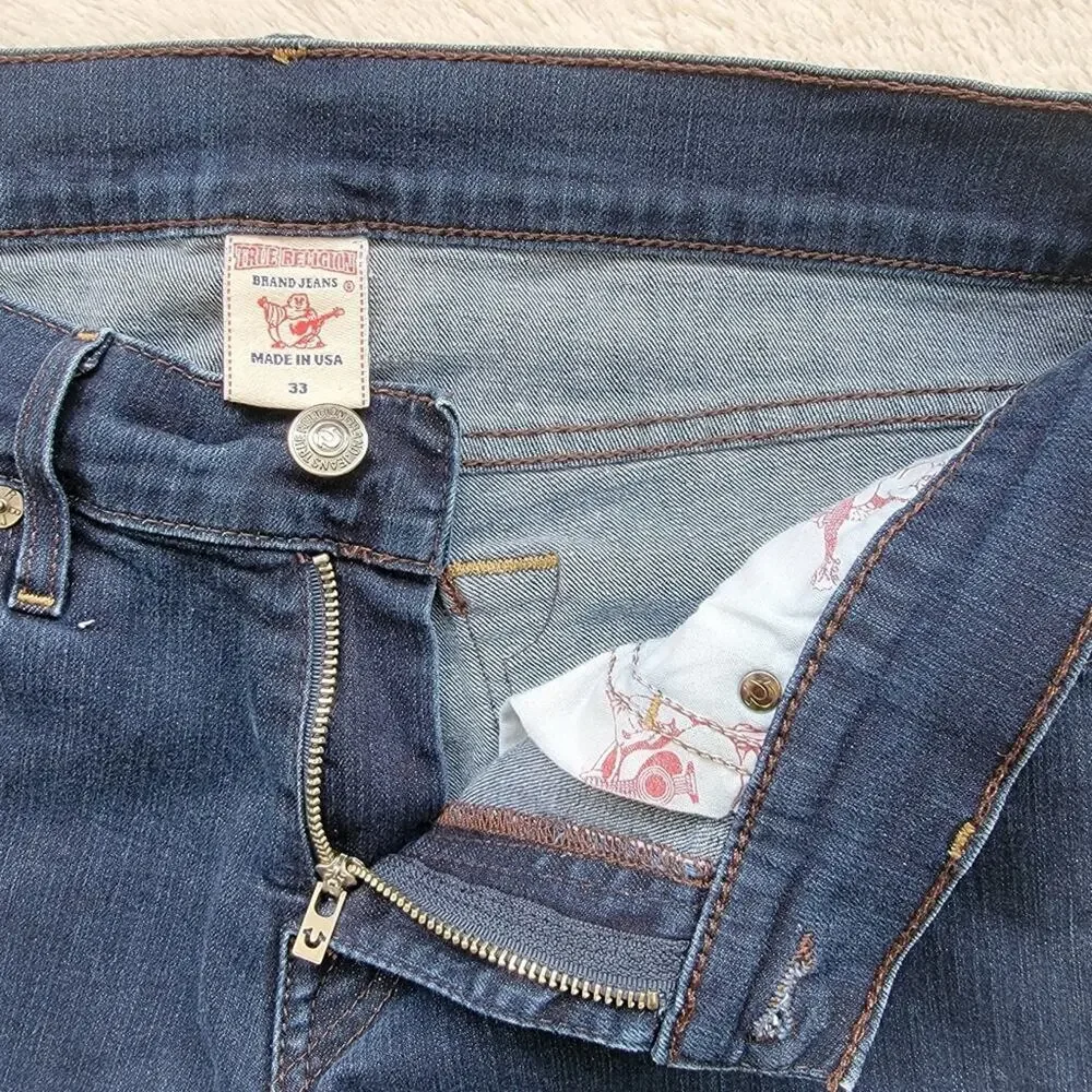 True Religion 32x34 Danny Tapered Fit Bootcut Leg Jeans